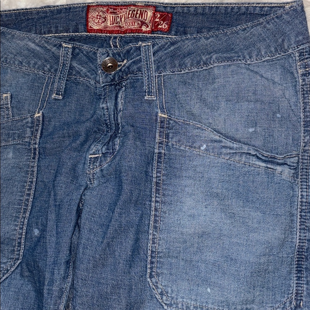 Lucky🍀Brand Vintage Retro Low-rise Straight Leg Jeans, Size 2/26 - Picture 13 of 16